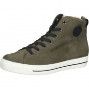 Preisvergleich für Schuhe: Paul Green Nubukleder Sneaker, Olive/Schwarz, 38.5