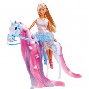 Preisvergleich für Puppen & Zubehör: Simba Steffi Love Prinzessin-Puppe mit Pferd "Riding Princess", 29 cm, mehrfarbig