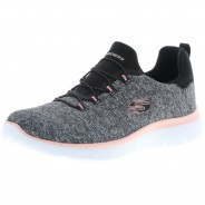 Preisvergleich für Schuhe: Skechers 12983/BKCL Summits-Quick Getaway Damen Sneaker Slipper schwarz/grau/rosa, Schwarz, 38