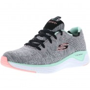 Preisvergleich für Schuhe: Skechers 13328/GYMT Solar Fuse-Brisk Escape Damen Sneaker grau/mintgrün/lachs, Grau, 38