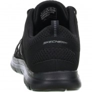 Preisvergleich für Schuhe: Skechers Flex Appeal 2.0-Simplistic Damen Sneaker schwarz, Schwarz, 38