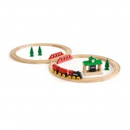 Preisvergleich für Holzspielzeug: Brio 33028 Bahn Acht-Set Classic Line 22-tlg. für Holzeisenbahn