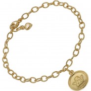 Preisvergleich für Accessoires für Kinder: Armband mit Engel-Anhänger 925 Silber Goldplattiert 17 cm Armbänder gold Gr. one size Mädchen Kinder