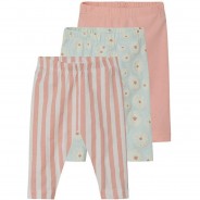 Preisvergleich für Hosen: Baby Caprileggings NBFFELONE 3er Pack , Organic Cotton türkis Gr. 56 Mädchen Kinder