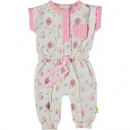 Preisvergleich für Hosen: Baby Jumpsuit weiß-kombi Gr. 56 Mädchen Baby