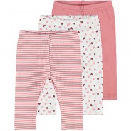 Preisvergleich für Hosen: Baby Leggings NBFLEGGING 3er Pack , Organic Cotton rosa Gr. 92 Mädchen Kleinkinder