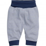 Preisvergleich für Hosen: Baby-Pumphose Interlock Ringel Jogginghosen NewbornU dunkelblau Gr. 56