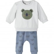 Preisvergleich für Hosen: Baby Set Sweatshirt + Jogginghose NBMKIM , Organic Cotton blau Gr. 86 Jungen Kinder