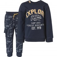 Preisvergleich für Hosen: Baby Set Sweatshirt + Sweathose  dunkelblau Gr. 62 Jungen Baby