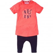 Preisvergleich für Hosen: Baby Set T-Shirt + Leggings  neonorange Gr. 80 Mädchen Kinder