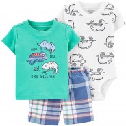 Preisvergleich für Hosen: Baby Set T-Shirt + Shorts + Body  mehrfarbig Gr. 50/56 Jungen Baby