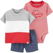 Preisvergleich für Hosen: Baby Set T-Shirt + Shorts  mehrfarbig Gr. 62 Jungen Baby