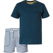 Preisvergleich für Hosen: Baby Set T-Shirt + Shorts SLUB T  blau Gr. 80/86 Jungen Kinder