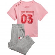 Preisvergleich für Hosen: Baby Set T-Shirt + Sweathose DSNY T  pink Gr. 86 Mädchen Kleinkinder