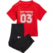 Preisvergleich für Hosen: Baby Set T-Shirt + Sweathose DSNY T  rot Gr. 86 Mädchen Kleinkinder