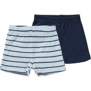 Preisvergleich für Hosen: Baby Shorts Doppelpack  blau-kombi Gr. 62 Jungen Baby