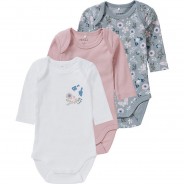 Preisvergleich für Strampler & Spieler: Body NBFBODY 3er Pack rosa Gr. 74 Mädchen Baby