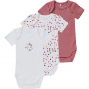 Preisvergleich für Strampler & Spieler: Body NBFBODY 3er Pack rosa Gr. 80 Mädchen Baby