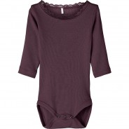 Preisvergleich für Strampler & Spieler: Body NBFKAB , Organic Cotton bordeaux Gr. 86 Mädchen Kinder