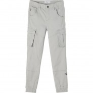 Preisvergleich für Hosen: Cargohose Bootcut NKMRYAN , Bundweite REGULAR grau Gr. 116 Jungen Kinder