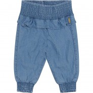 Preisvergleich für Hosen: Chambray-Hose Rüsche blau Gr. 62 Mädchen Kinder