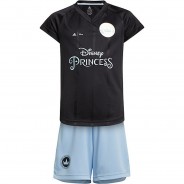 Preisvergleich für Hosen: Disney Princess Set Trikot + Shorts  (recycelt) schwarz/blau Gr. 170 Mädchen Kinder