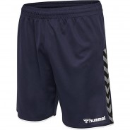 Preisvergleich für Hosen: hmlAUTHENTIC KIDS POLY SHORTS Sportshorts Kinder dunkelblau Gr. 128  Kinder