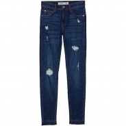 Preisvergleich für Hosen: Jeanshose EMMA 147  dark blue denim Gr. 176 Mädchen Kinder