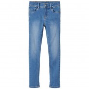 Preisvergleich für Hosen: Jeanshose Regular fit NKFPOLLY , Organic Cotton blue denim Gr. 104 Mädchen Kinder