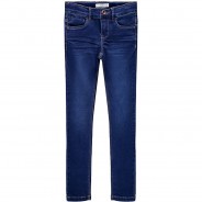 Preisvergleich für Hosen: Jeanshose Regular fit NKFSALLI , Bundweite SLIM, Organic Cotton dark blue denim Gr. 116 Mädchen Kinder