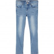 Preisvergleich für Hosen: Jeanshose Regular fit NKFSALLI , Bundweite SLIM, Organic Cotton light blue denim Gr. 104 Mädchen Kinder