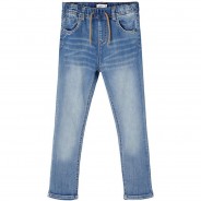 Preisvergleich für Hosen: Jeanshose Regular fit NKMROBIN , Bundweite SLIM light blue denim Gr. 128 Jungen Kinder