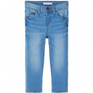 Preisvergleich für Hosen: Jeanshose Regular fit NMMRYAN , Bundweite REGULAR light blue denim Gr. 104 Jungen Kleinkinder