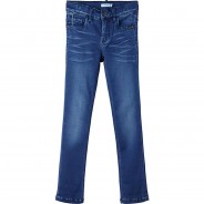 Preisvergleich für Hosen: Jeanshose Slim fit NKMTHEO , Bundweite SLIM dark blue denim Gr. 128 Jungen Kinder