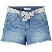 Preisvergleich für Hosen: Jeansshorts NKFBECKY , Bundweite REGULAR blue denim Gr. 128 Mädchen Kinder