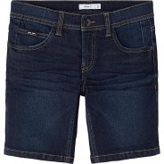 Preisvergleich für Hosen: Jeansshorts NKMRYAN , Bundweite REGULAR dark blue denim Gr. 128 Jungen Kinder