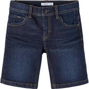 Preisvergleich für Hosen: Jeansshorts NKMSOFUS , Bundweite SLIM dark blue denim Gr. 128 Jungen Kinder