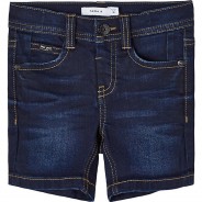 Preisvergleich für Hosen: Jeansshorts NMMSOFUS , Bundweite SLIM dark blue denim Gr. 122 Jungen Kinder