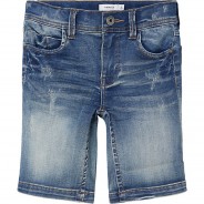 Preisvergleich für Hosen: Jeansshorts Slim fit NKMTHEO , Bundweite SLIM blue denim Gr. 116 Jungen Kinder