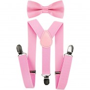 Preisvergleich für Accessoires für Kinder: Kinder Hosenträger mit Fliege Set Hosenträger  pink Gr. one size Jungen Kinder