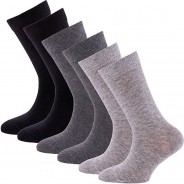 Preisvergleich für Strumpfwaren: Kinder Socken 6er Pack schwarz/grau Gr. 31-34