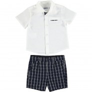 Preisvergleich für Hosen: Kurzarmhemd & Shorts Shorts  weiß Gr. 68 Jungen Baby