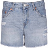 Preisvergleich für Hosen: Levi's® Kids Jeansshorts Kinder Girlfriend Shorty Jeansshorts blau Gr. 140 Mädchen Kinder