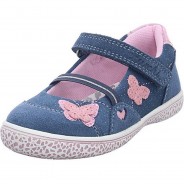 Preisvergleich für Schuhe: Mädchen Ballerinas Schuhe Taha Ballerina Kinderschuhe Veloursleder gemustert Ballerinas dunkelblau Gr. 30 Mädchen Kinder