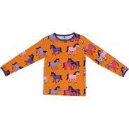 Preisvergleich für Oberteile: Pferd Sweatshirts orange Gr. 104/110 Mädchen Kinder