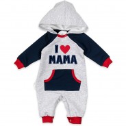 Preisvergleich für Hosen: Overall I love Mama & Papa Overalls  rot-kombi Gr. 68 Jungen Kinder