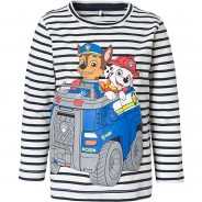 Preisvergleich für Oberteile: PAW Patrol Langarmshirt NMMPAWPATROL , Organic Cotton weiß Gr. 86 Jungen Kleinkinder