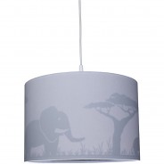 Preisvergleich für Deko & Lampen: Pendelleuchte grau, Silhouette Elefant, 1-flg.