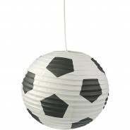 Preisvergleich für Deko & Lampen: Pendelleuchte Papierballon Fußball Lampenschirme schwarz/weiß