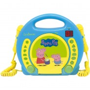 Preisvergleich für CD & Musikplayer: Peppa Pig Kinder CD-Player mit 2 Mikrofonen blau/gelb